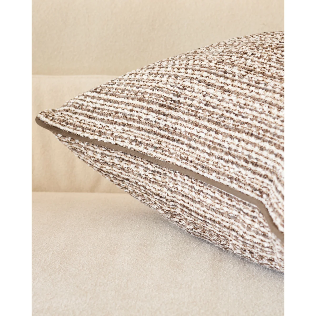 Franco chocolate patterned large cushion – image 4