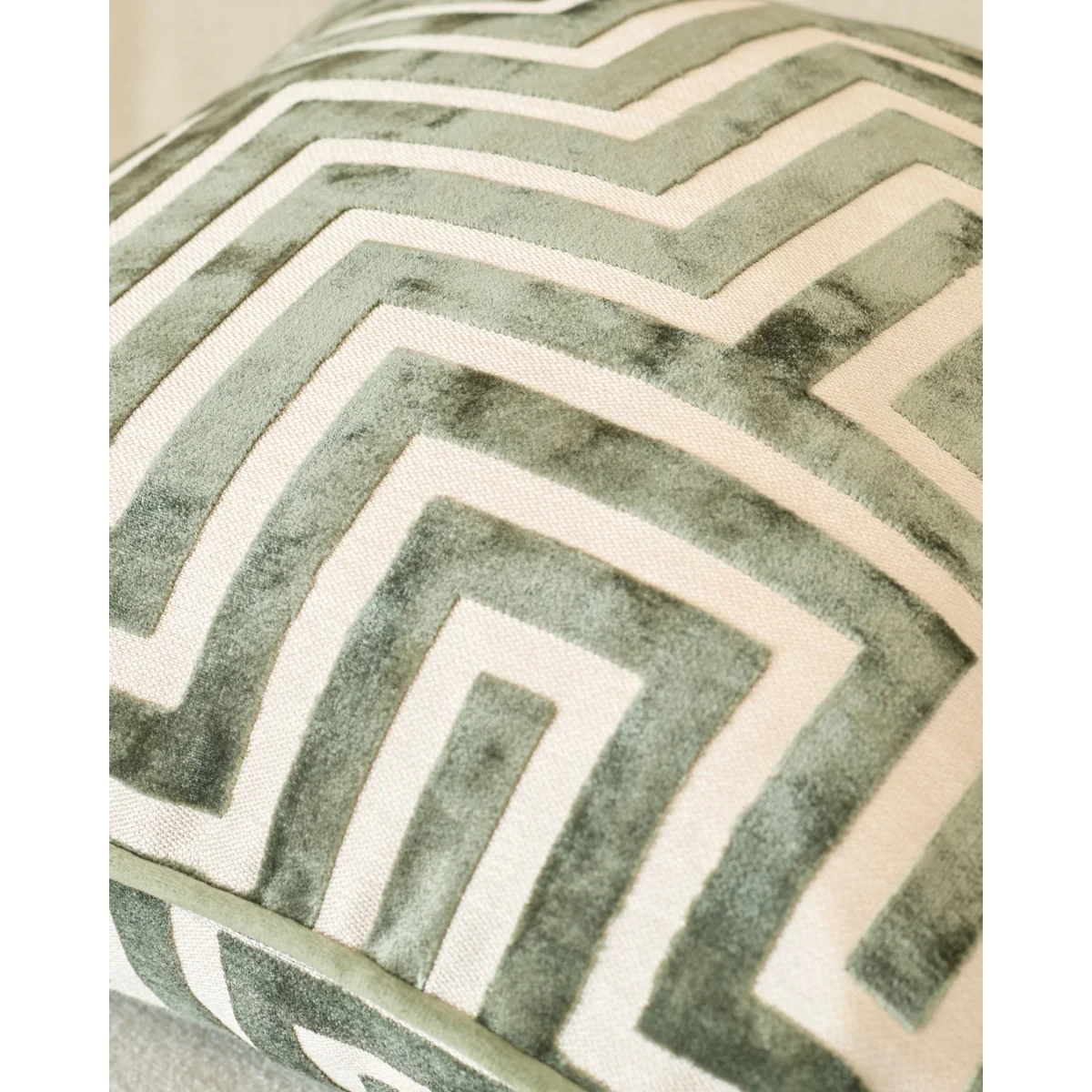 Imani olive green medium cushion – image 5