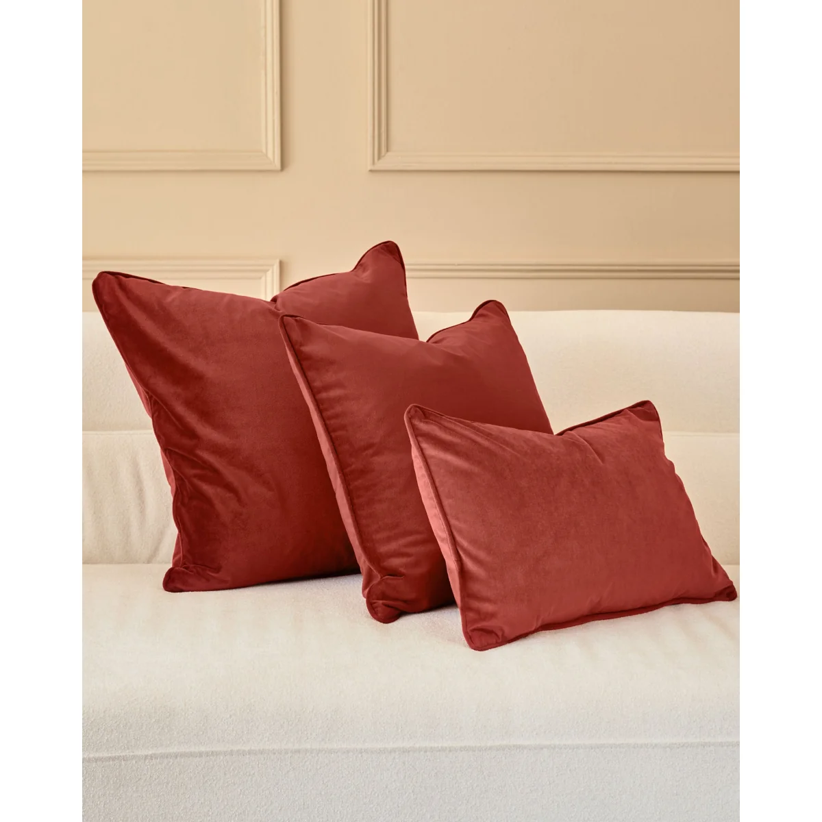 Luca toffee red medium cushion – image 3