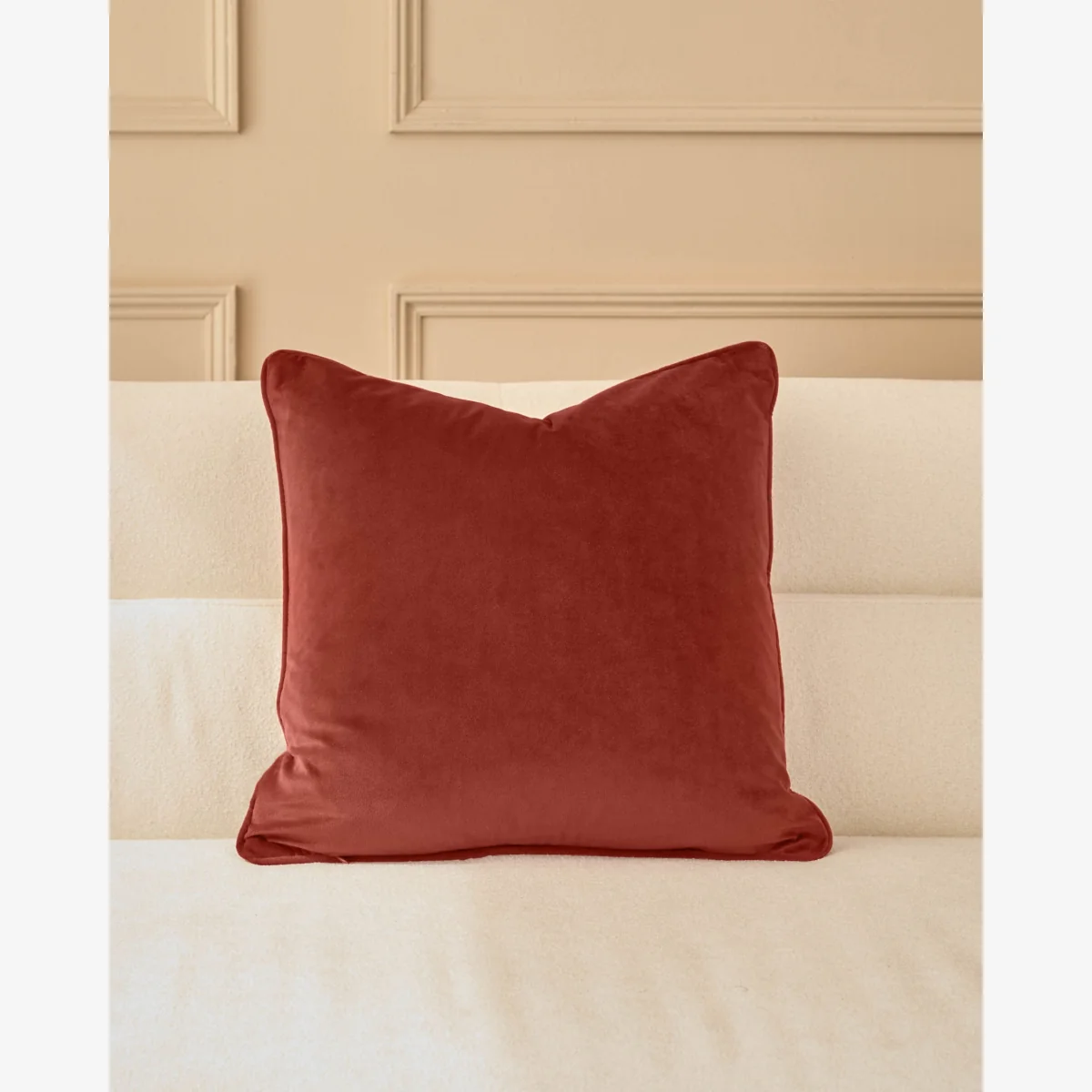 Luca toffee red medium cushion – image 1