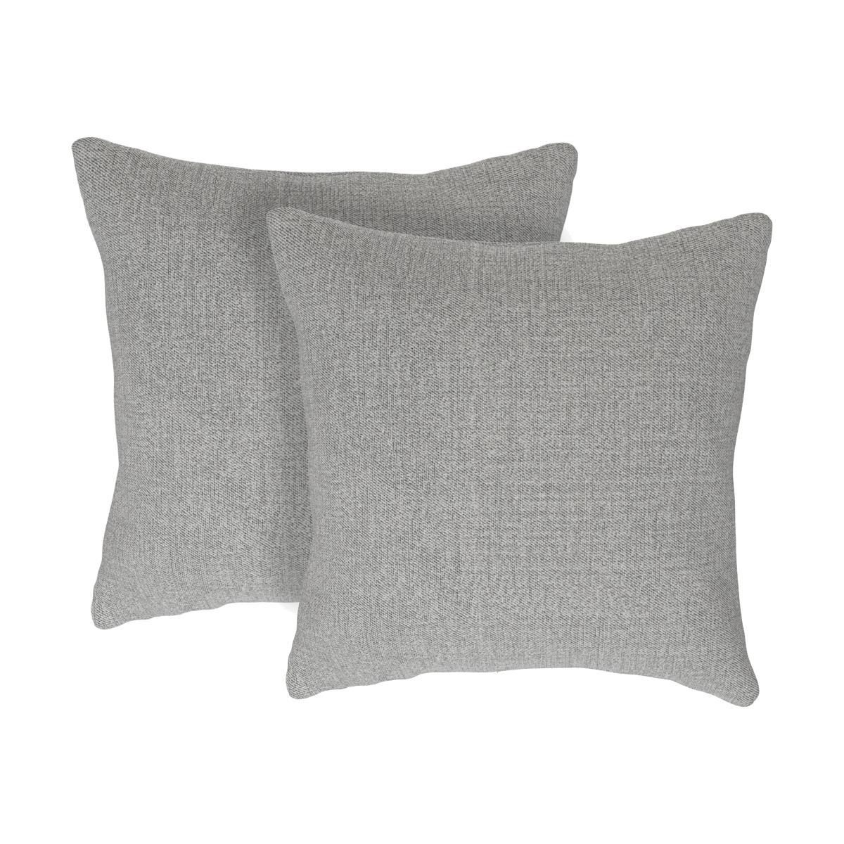 The Lounge Co. - Romilly Pair of Small Fabric Cushions - Silver