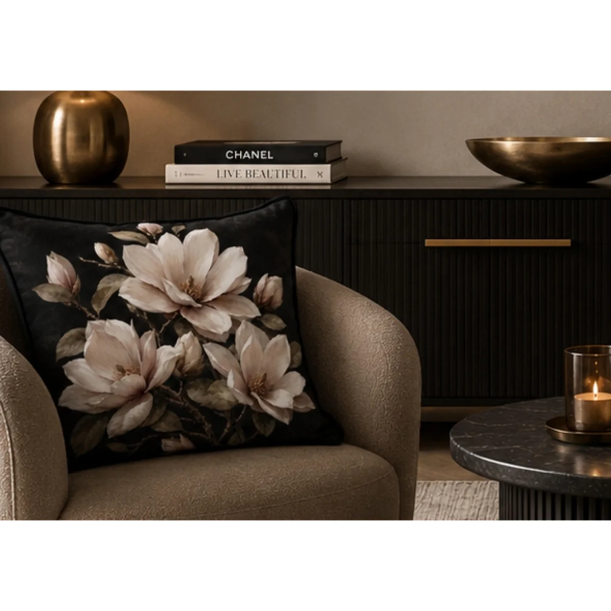 Deep Magnolia Large Feather Cushion - Home Accessories - In Time for Christmas – image 2