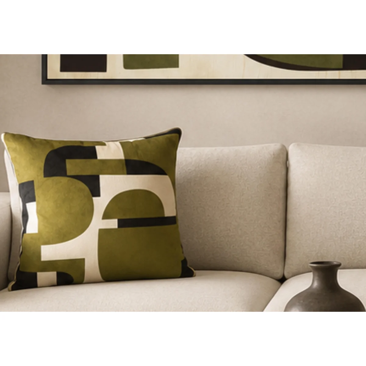 Matcha Haze Large Feather Cushion - Home Accessories - In Time for Christmas – image 2