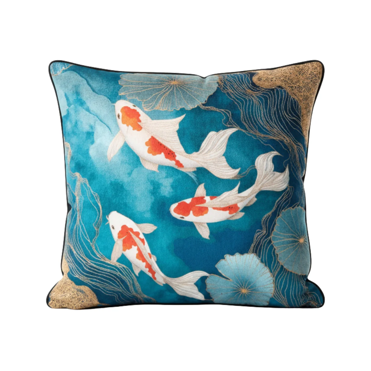 Teal River Koi Large Feather Cushion - Home Accessories - In Time for Christmas – image 1