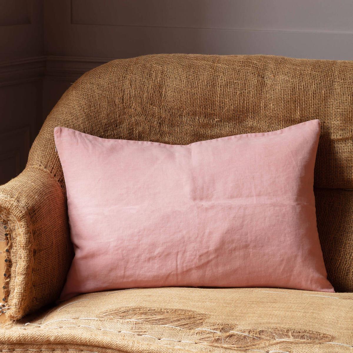 Mustard Linen Rectangular Cushion – image 3