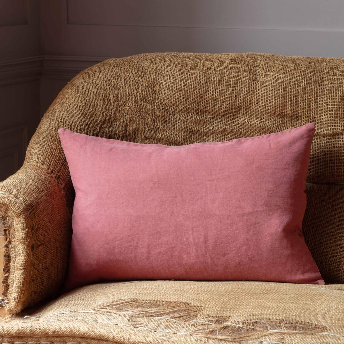 Mustard Linen Rectangular Cushion – image 4
