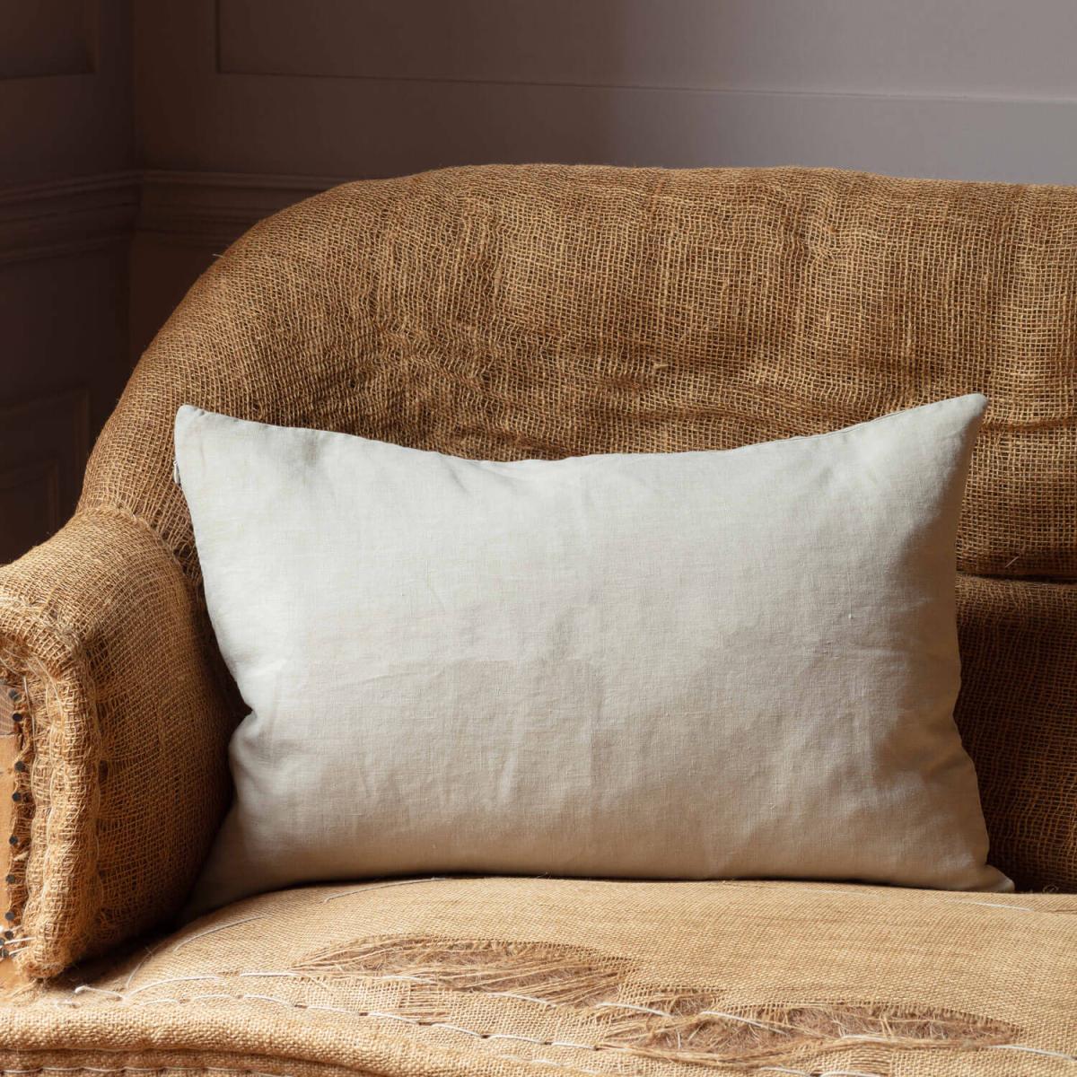Mustard Linen Rectangular Cushion – image 5