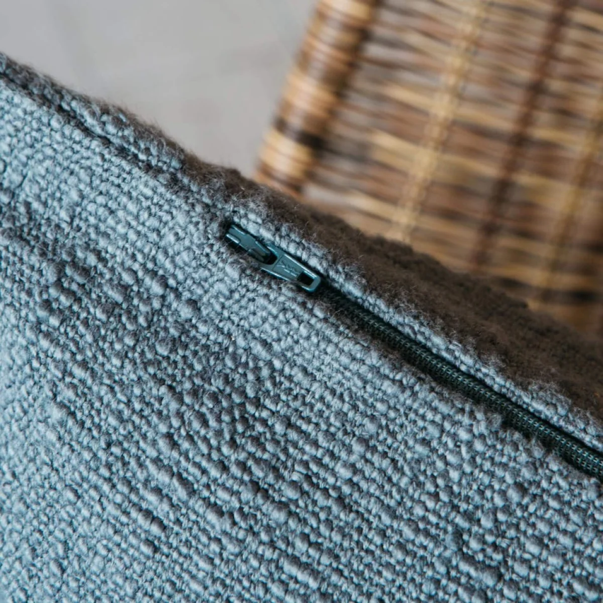 Teal Tassel Cushion – image 3