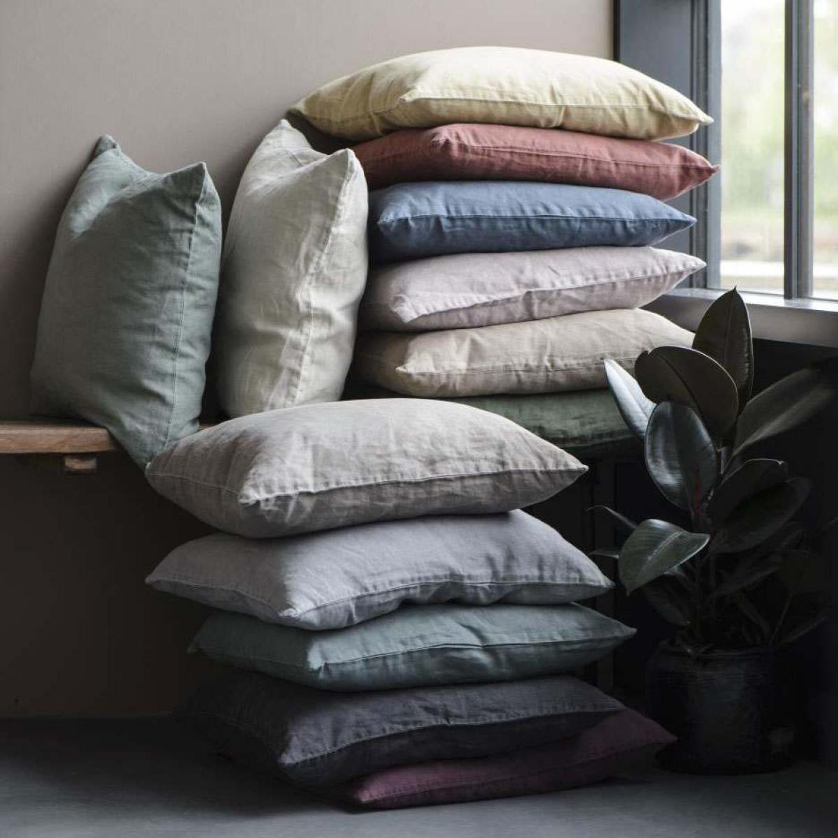 Rectangular Midnight Blue Linen Cushion