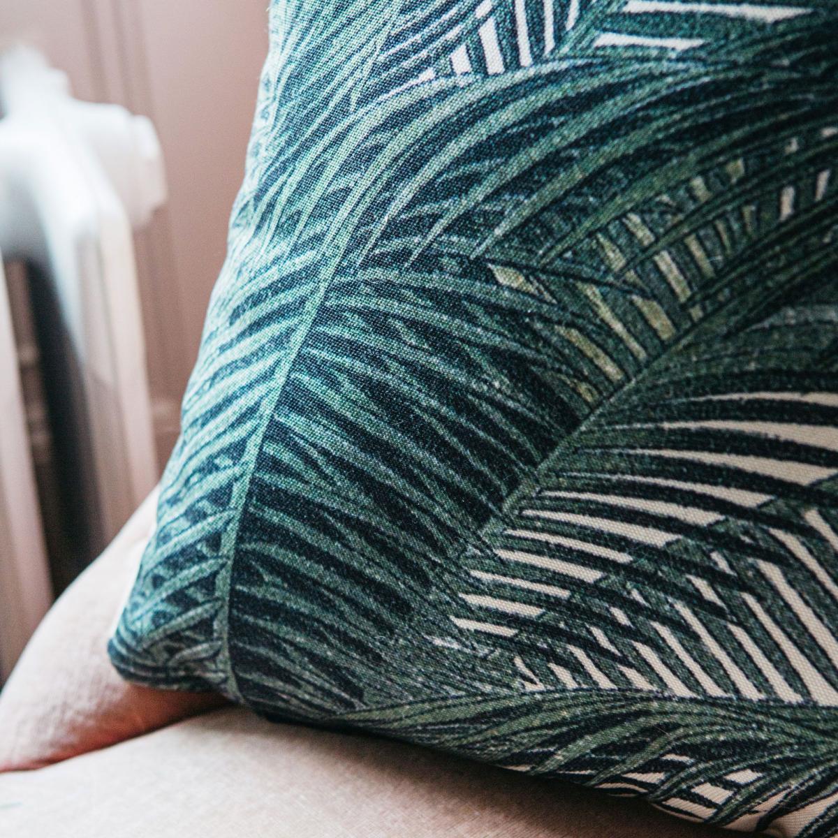 Printed Palm Leaves Cushion – image 3