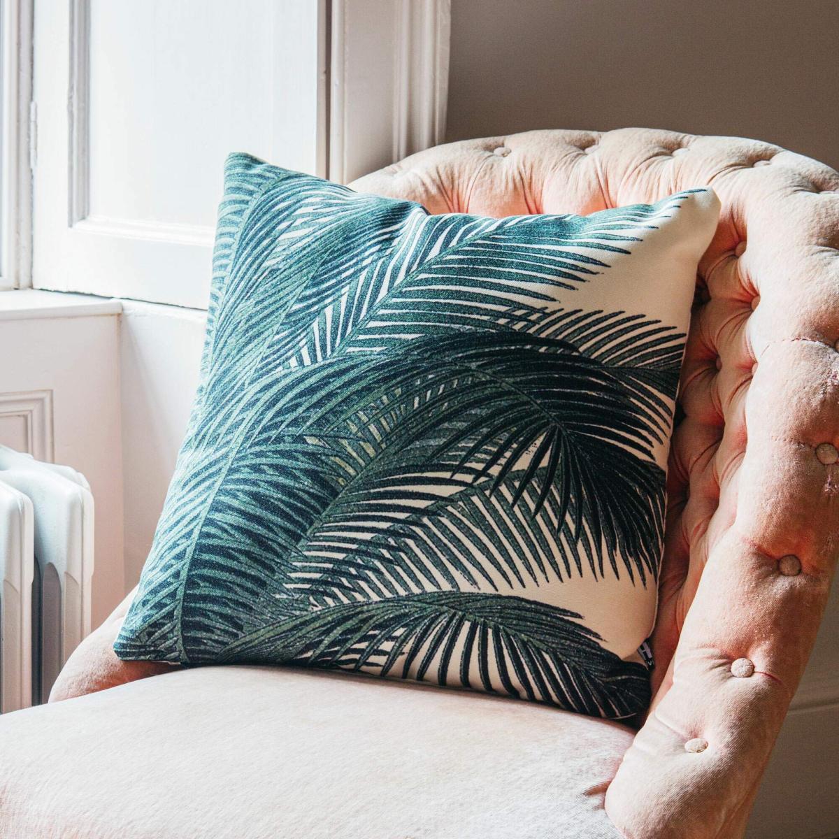 Printed Palm Leaves Cushion – image 1
