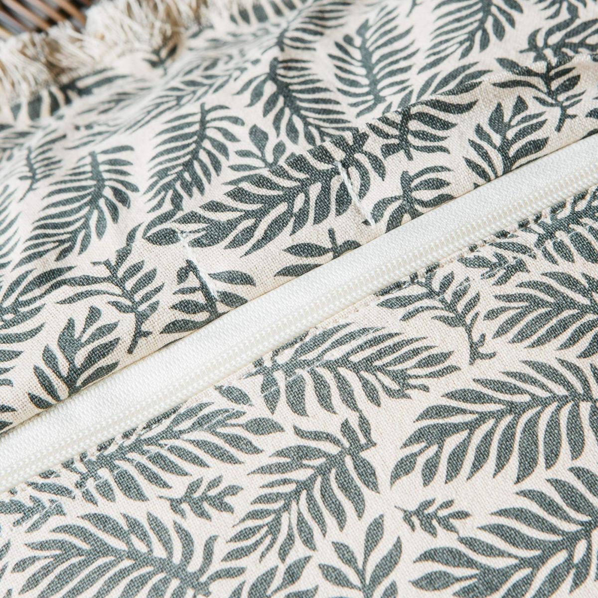 Khaki Fern Printed Cushion – image 3