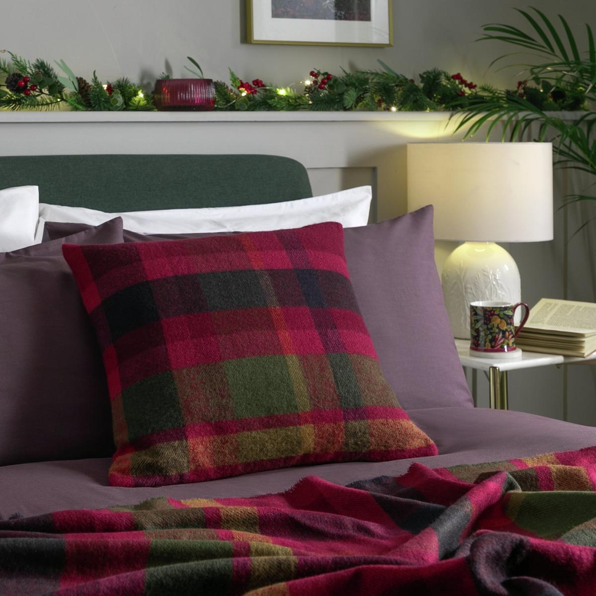 Habitat Check Print Cushion - Multicoloured - 43x43cm – image 3