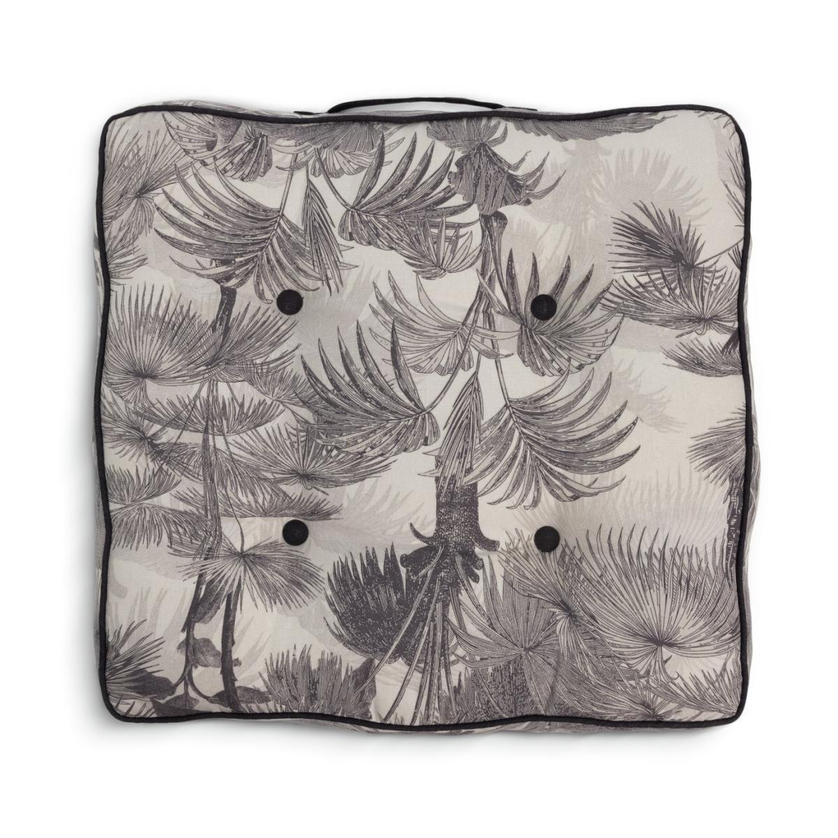 Habitat Palm Print Grey Floor Cushion – image 3
