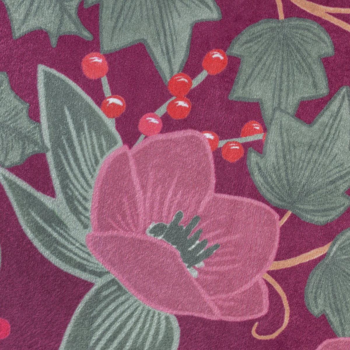 Habitat Floral Berry Print Cushion - Multicoloured - 43x43cm – image 2