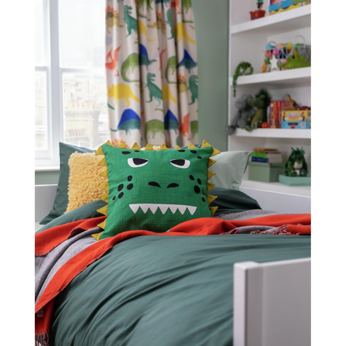 Habitat Kids Dino Cushion - Green - 43x43cm – image 3