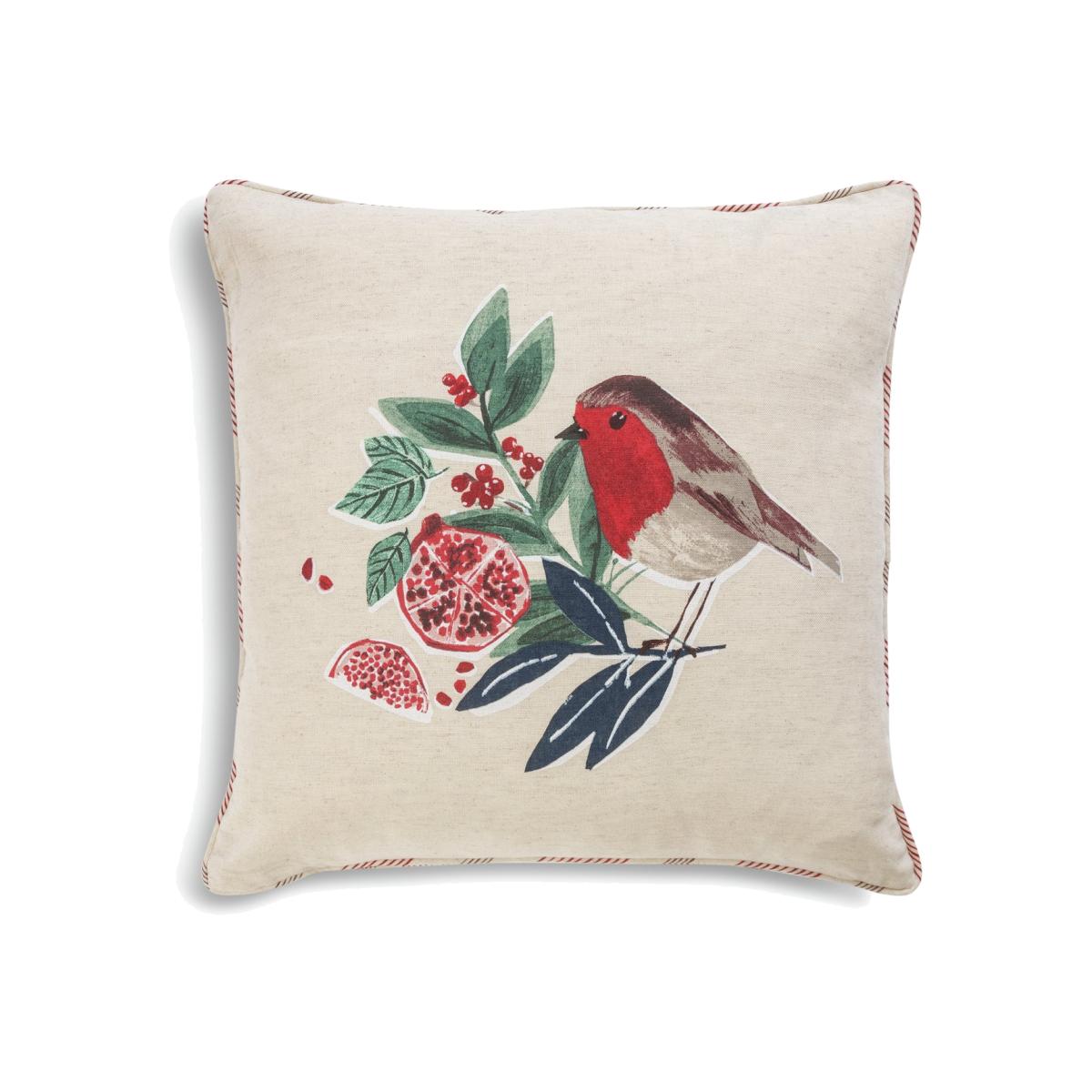 Habitat Robin Print Cushion - Multicolour - 43x43cm – image 1