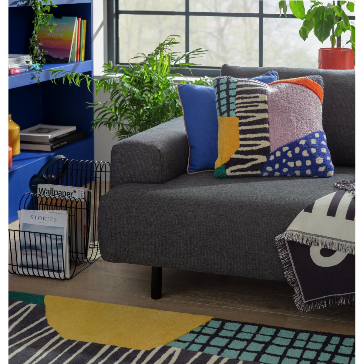 Habitat Tufted Wool Cushion - Multicoloured - 43x43cm – image 3