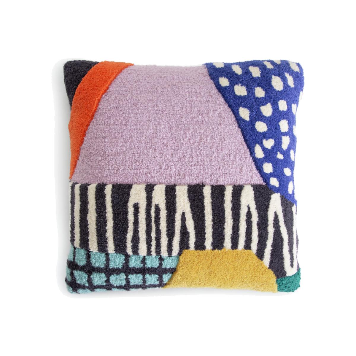 Habitat Tufted Wool Cushion - Multicoloured - 43x43cm – image 1