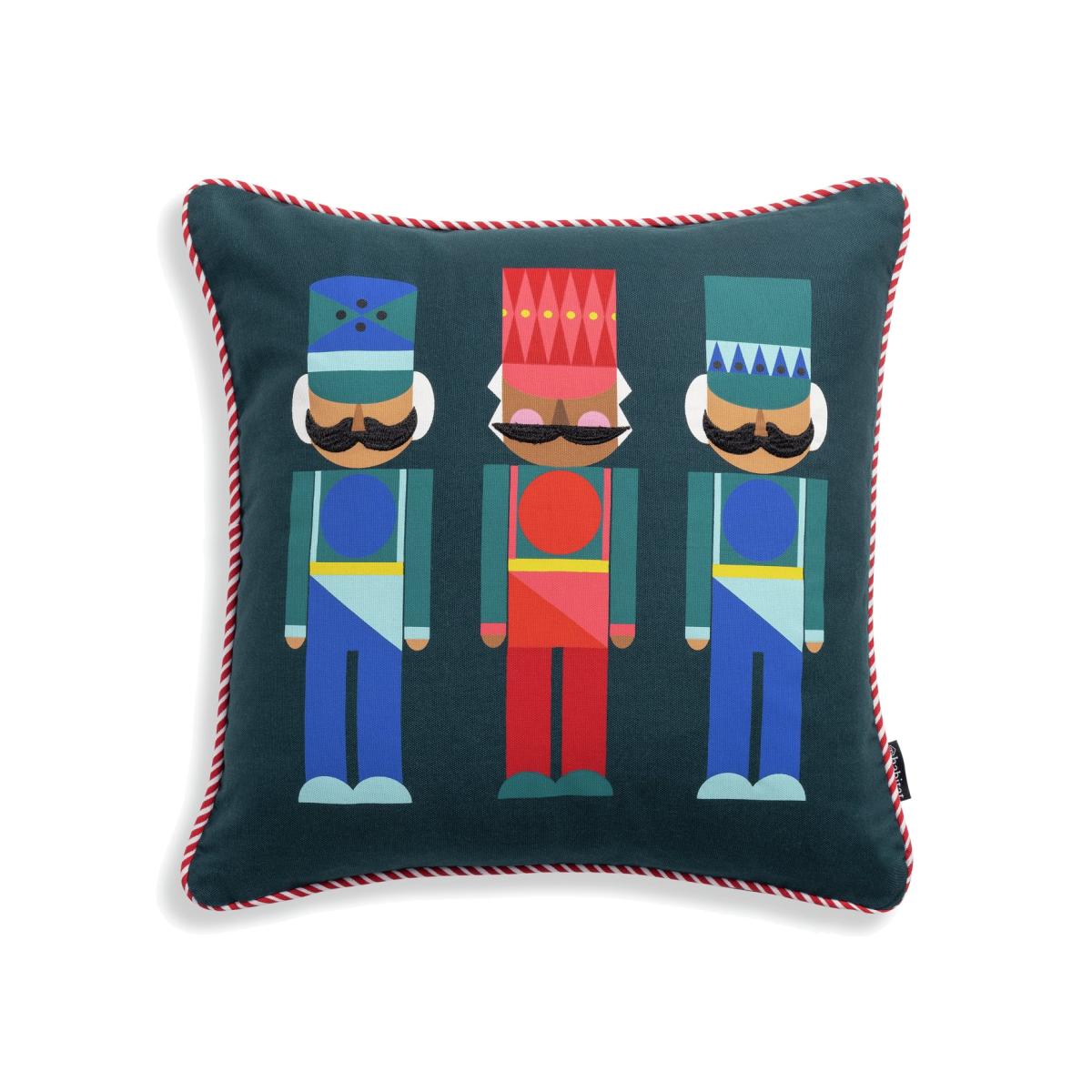 Habitat Christmas Nutcracker Cushion -Multicoloured -43x43cm – image 1