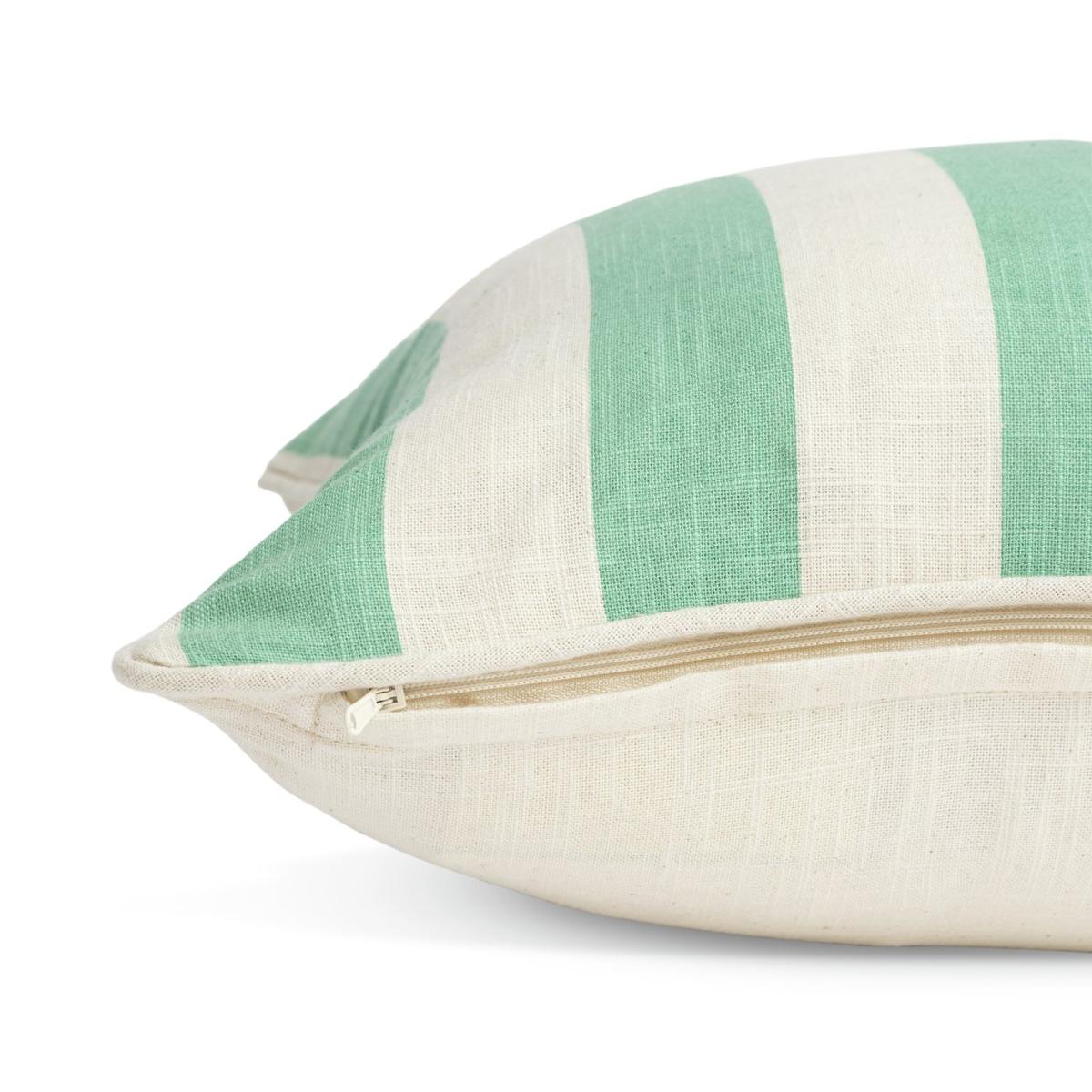 Habitat Stripe Printed Cushion - Green - 43x43cm – image 4
