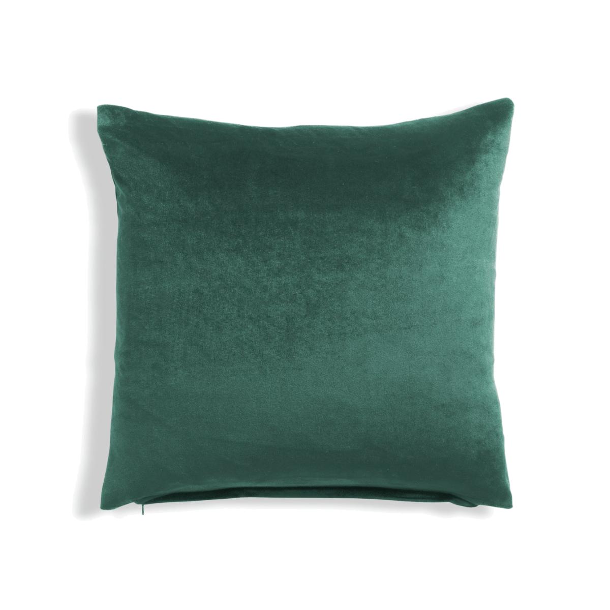 Habitat Velvet Cushion - Emerald - 43x43cm – image 1