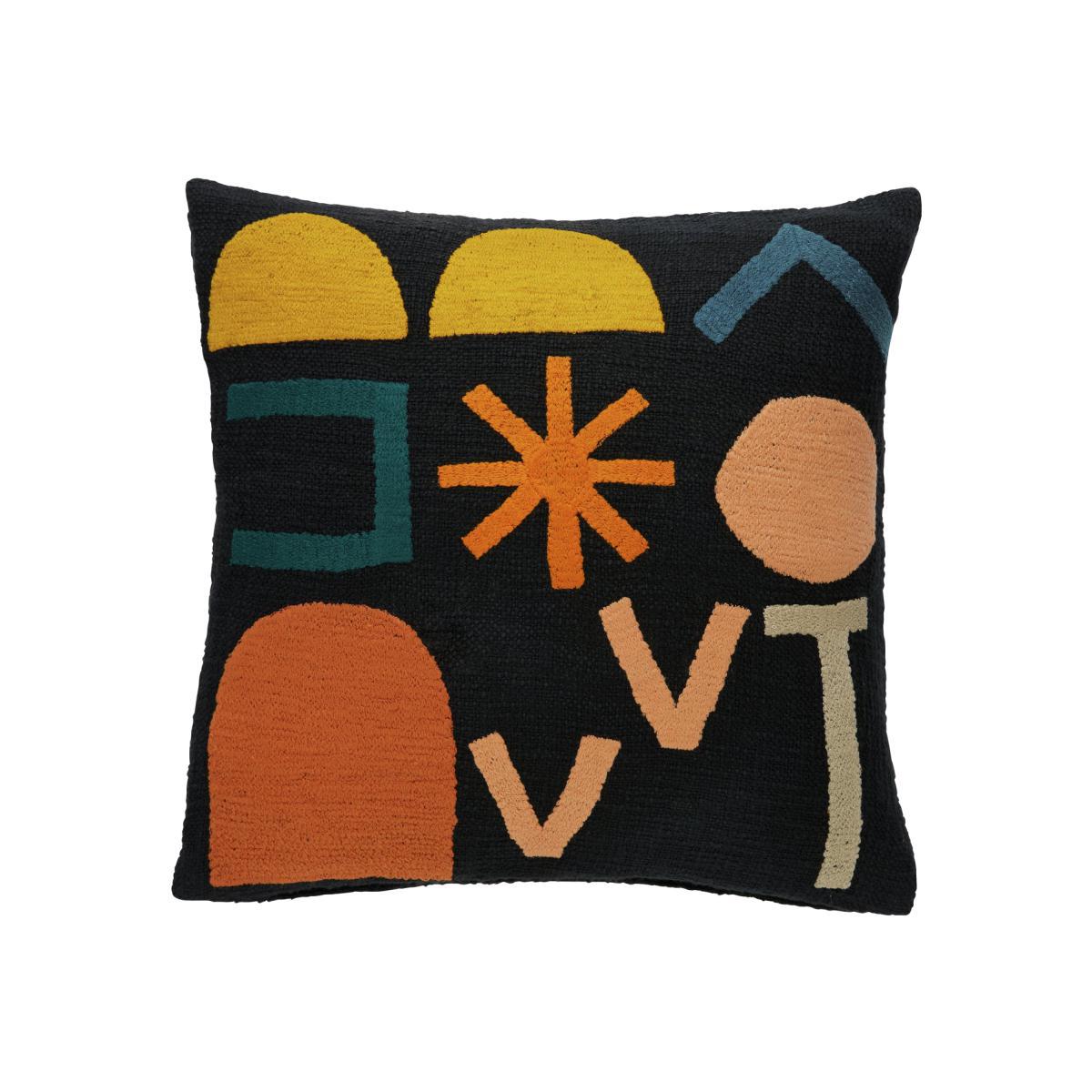 Habitat Diaz Symbols Cushion - Multicoloured - 45x45cm