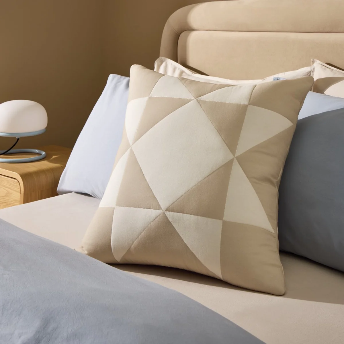 Habitat Quilted Motif Cushion Neutral - 50x50cm – image 1