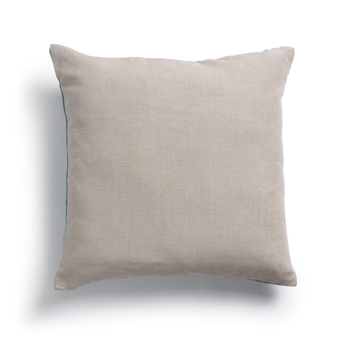 Habitat Regency Velour Linen Plain Cushion - Emerald 50x50cm – image 2