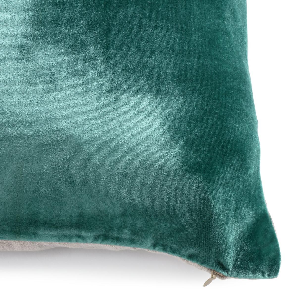 Habitat Regency Velour Linen Plain Cushion - Emerald 50x50cm – image 4