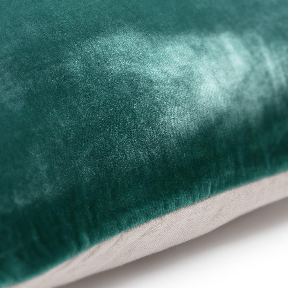 Habitat Regency Velour Linen Plain Cushion - Emerald 50x50cm – image 5