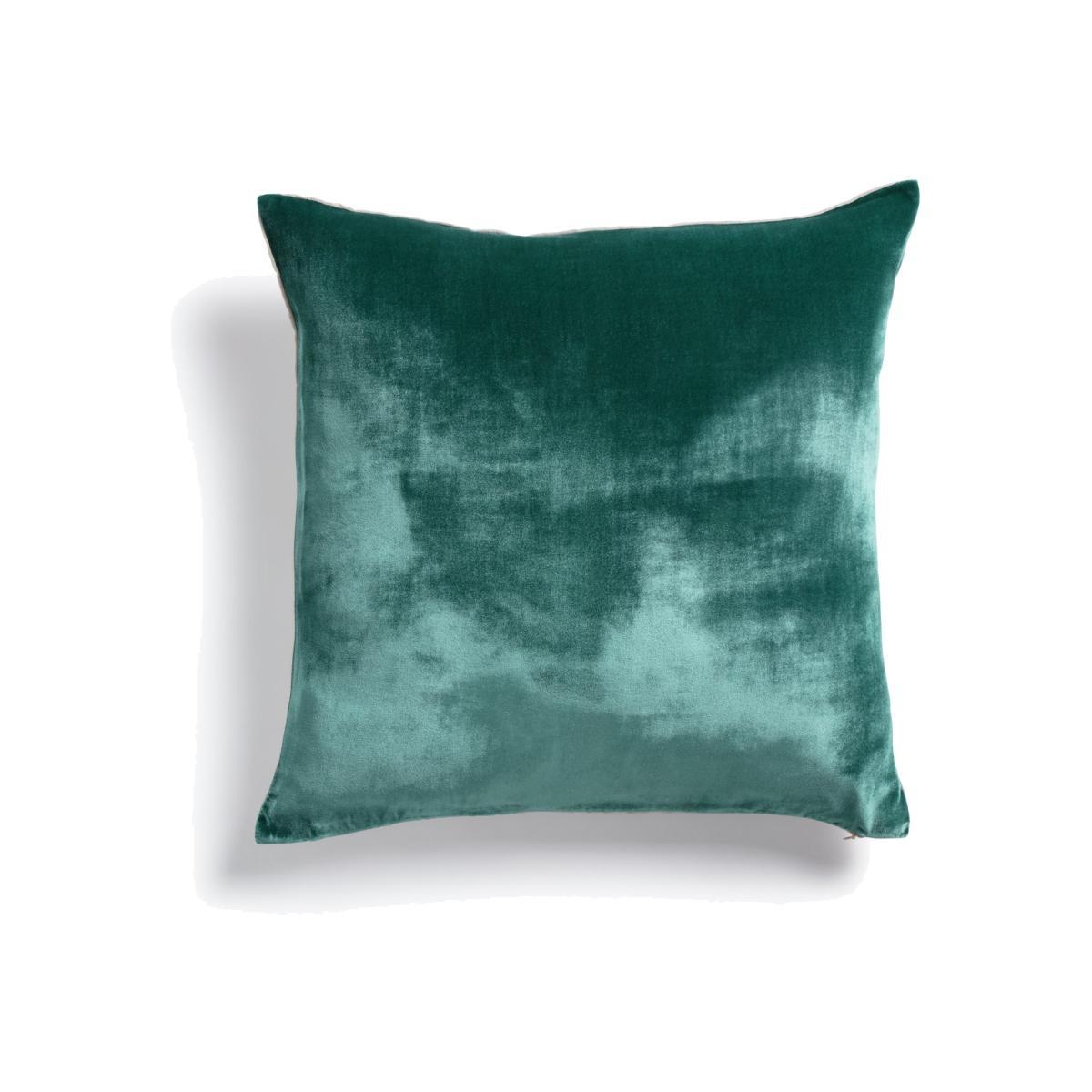 Habitat Regency Velour Linen Plain Cushion - Emerald 50x50cm – image 1