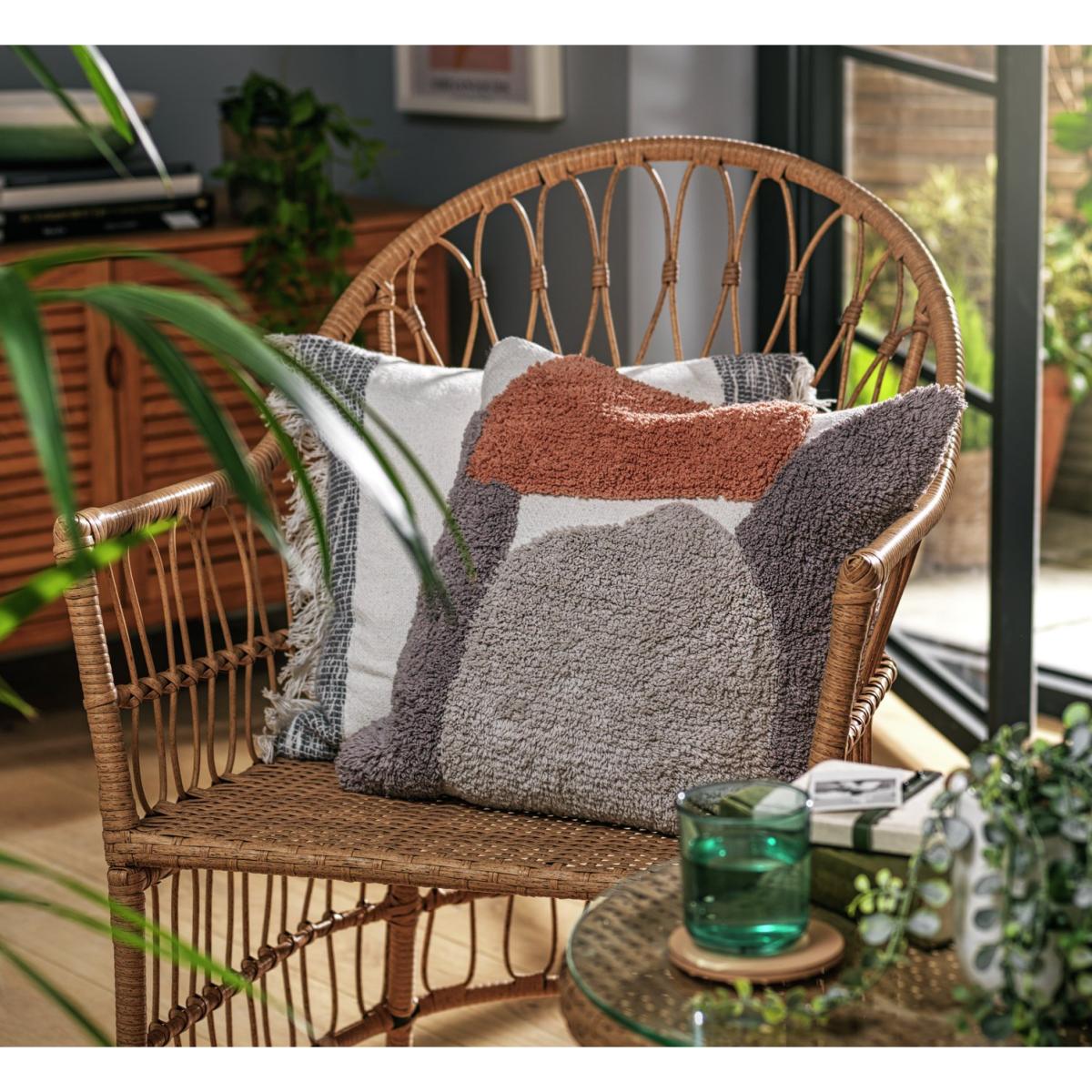 Habitat Sahara Tufted Wool Cushion - Multi - 45x45cm – image 3