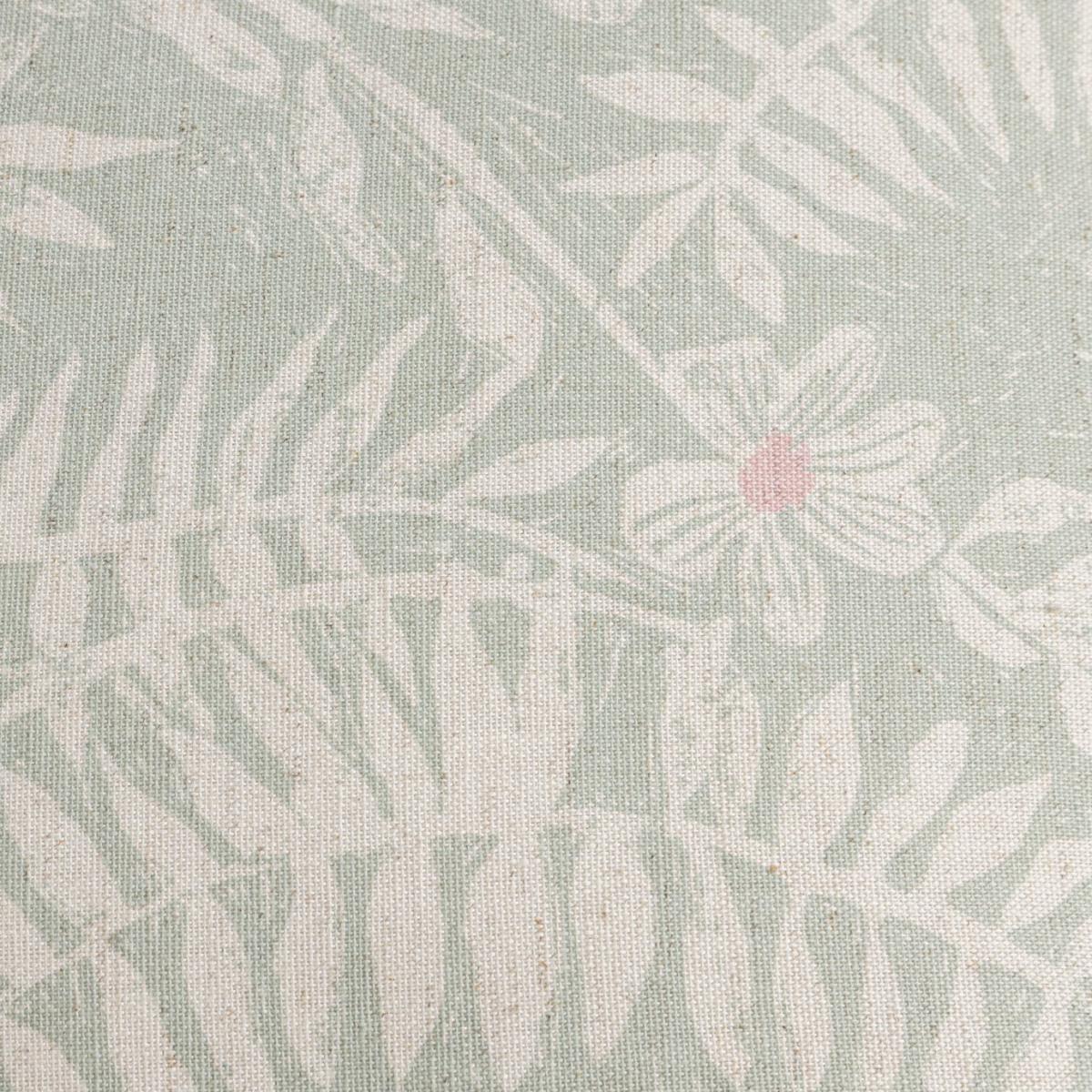 Habitat Cotton Floral Print Cushion - Cream & Green -43x43cm – image 2