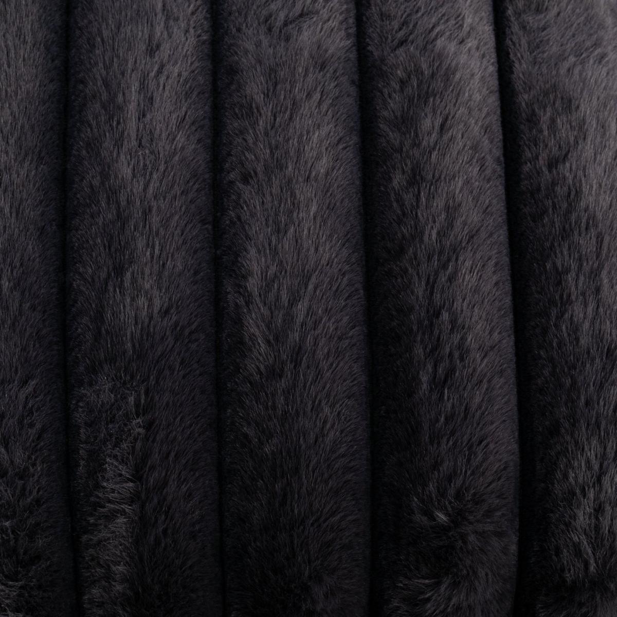 Habitat Ribbed Faux Fur Cushion - Charcoal - 50X50cm – image 2