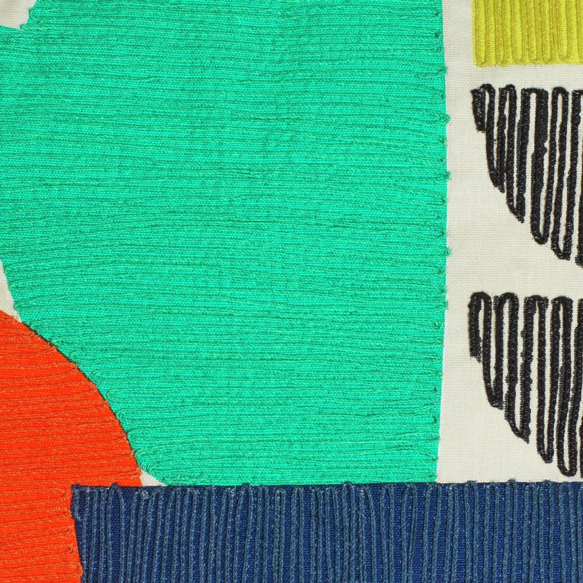 Habitat Mid Century Geo Embroidered Cushion Multi - 43x43cm – image 2