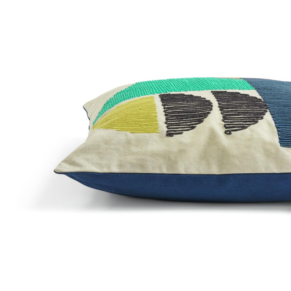 Habitat Mid Century Geo Embroidered Cushion Multi - 43x43cm – image 5