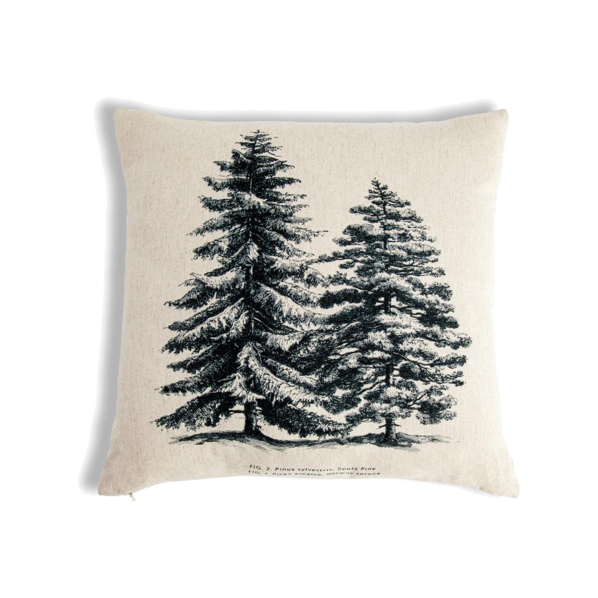 Habitat Graphic Tree Print Cushion - Grey - 43X43cm – image 1