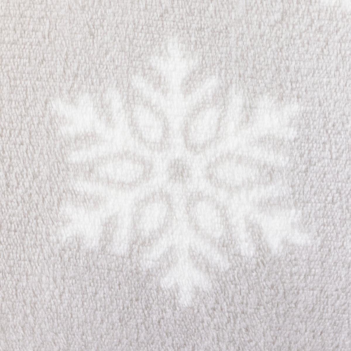 Habitat Snowflake Fleece Cushion - Grey - 43x43cm – image 2