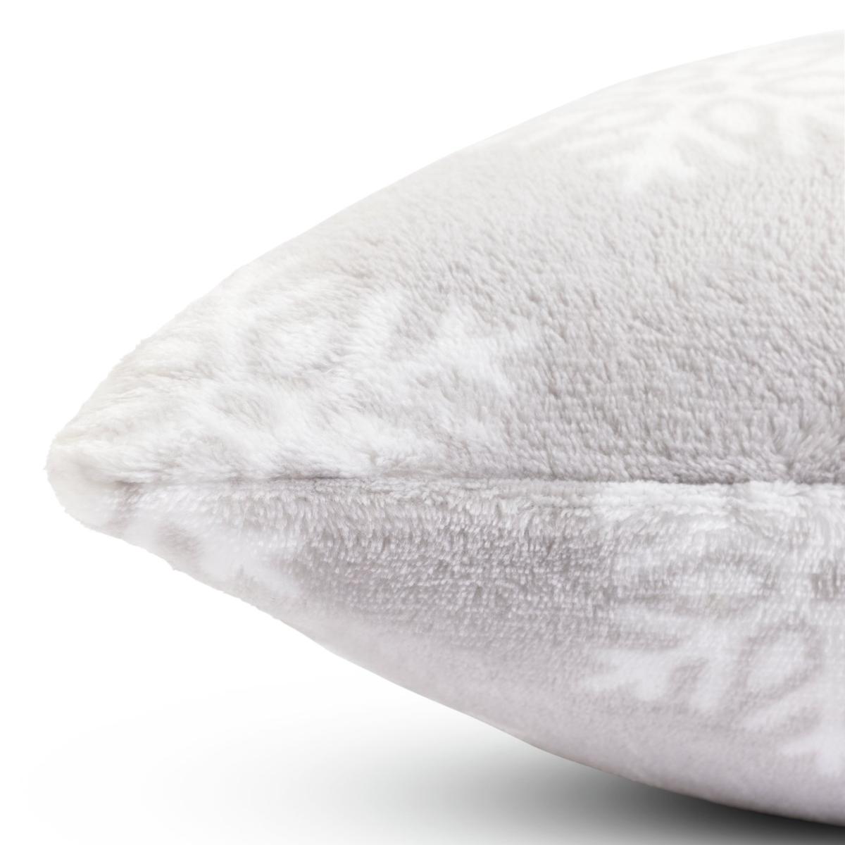 Habitat Snowflake Fleece Cushion - Grey - 43x43cm – image 3