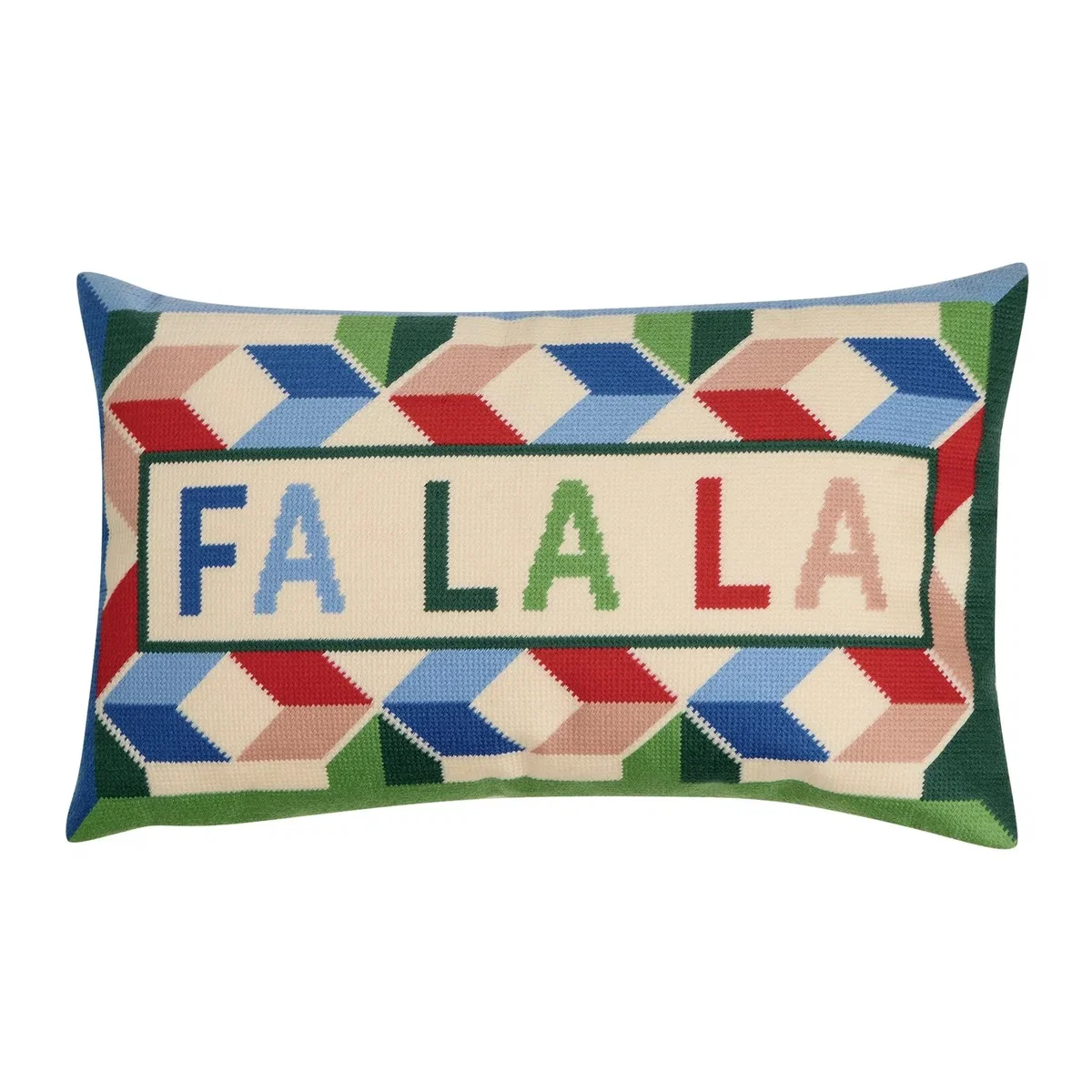 Habitat Bright Falala Knitted Cushion Cream - 50x30cm – image 3