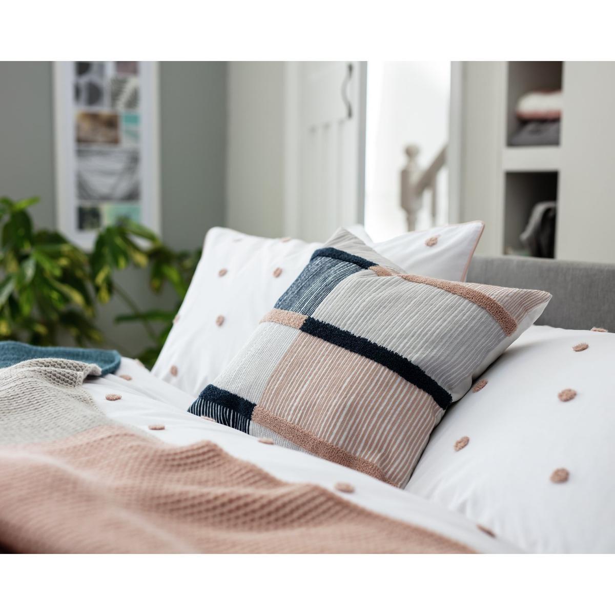 Habitat Soft Textured Skandi Cushion - Cream - 43x43cm – image 2