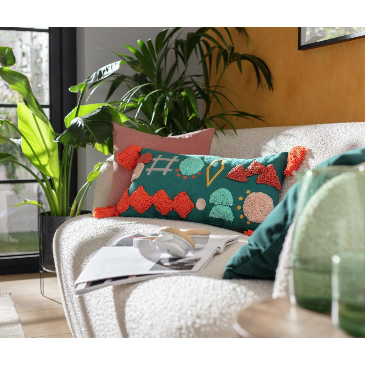 Habitat Global Symbol Cushion - Multi - 30x58cm – image 3
