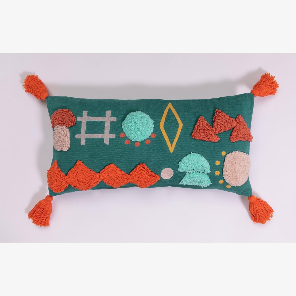 Habitat Global Symbol Cushion - Multi - 30x58cm – image 1