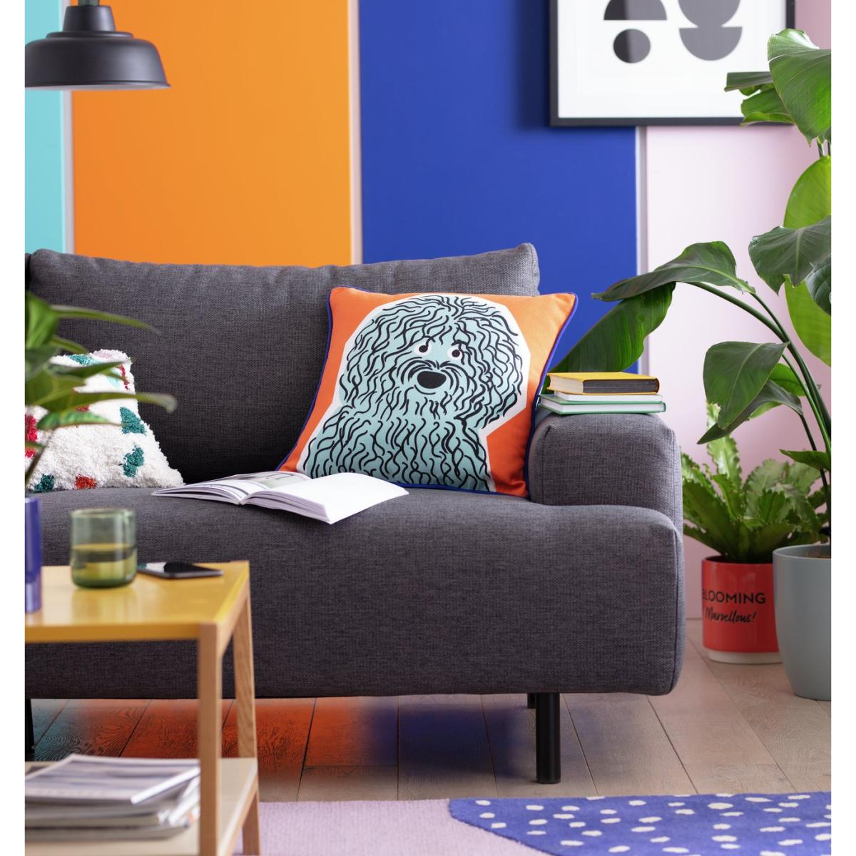 Habitat Dog Print Cushion - Multi - 43x43cm – image 3