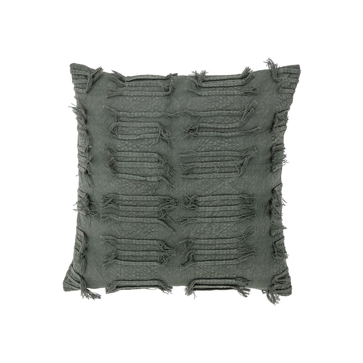 Bloomingville Fringed Cushion - Green - 45x45cm – image 1