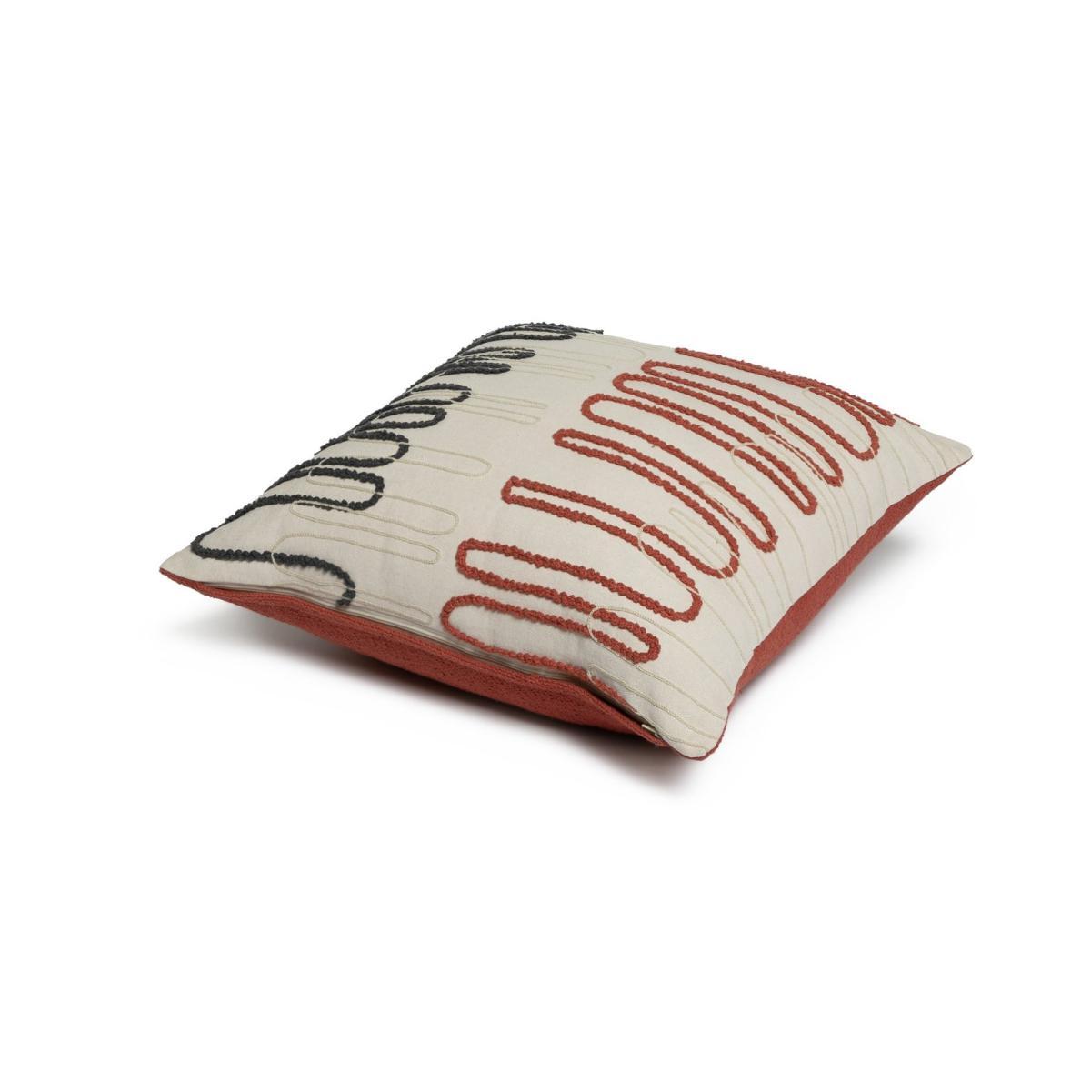 Habitat Squiggle Embroidered Cushion - Cream - 43x43cm – image 4