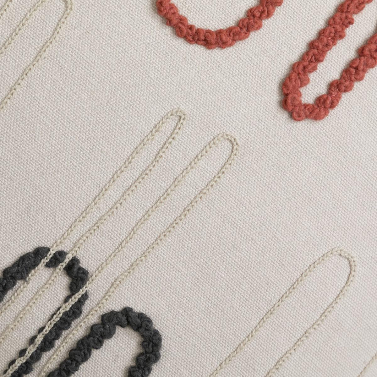 Habitat Squiggle Embroidered Cushion - Cream - 43x43cm – image 5