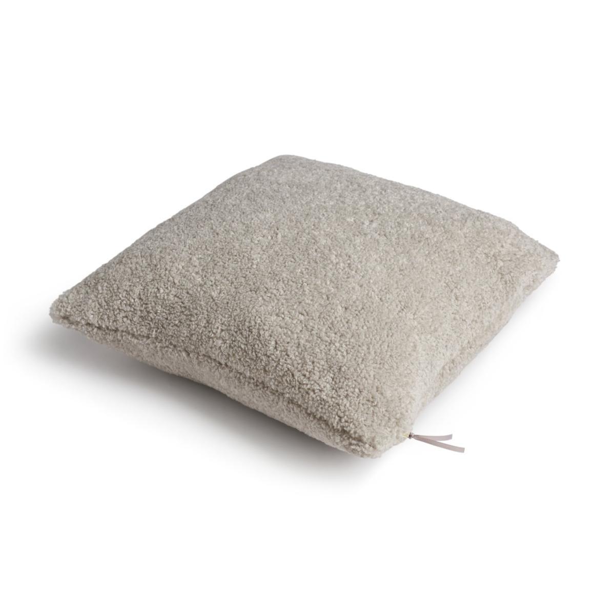 Habitat Faux Sheepskin Plain Cushion - Grey - 43x43cm – image 4