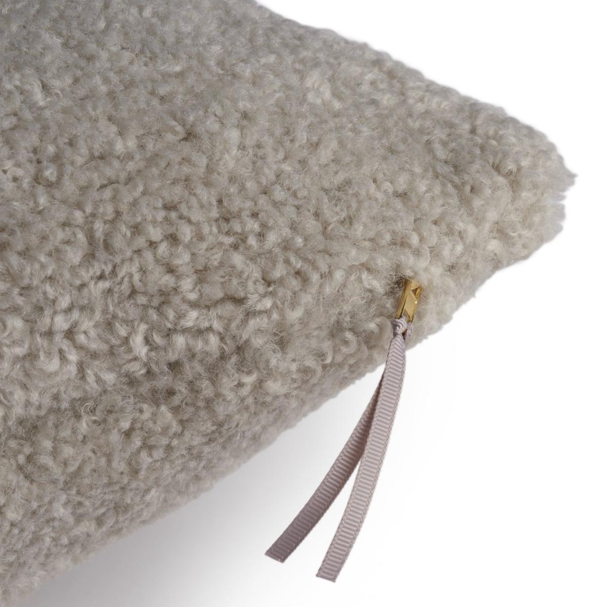 Habitat Faux Sheepskin Plain Cushion - Grey - 43x43cm – image 6